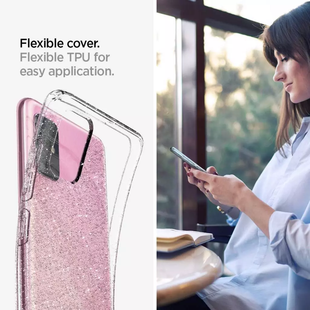 Чехол для моб. телефона Spigen Galaxy A71 Liquid Crystal Glitter, Crystal Quartz (ACS00935) - 6 Чехол для моб. телефона Spigen Galaxy A71 Liquid Crystal Glitter, Crystal Quartz (ACS00935) - 6