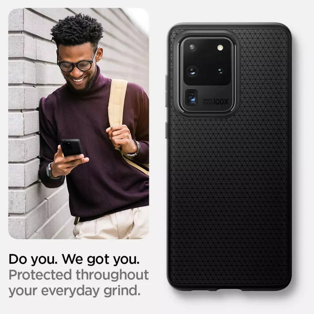 Чехол для моб. телефона Spigen Galaxy S20 Ultra Liquid Air, Matte Black (ACS00712) - 6 Чехол для моб. телефона Spigen Galaxy S20 Ultra Liquid Air, Matte Black (ACS00712) - 6