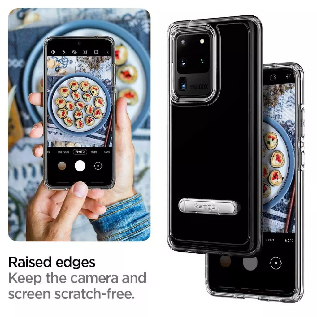 Чехол для моб. телефона Spigen Galaxy S20 Ultra Ultra Hybrid S, Crystal Clear (ACS00715) - 9