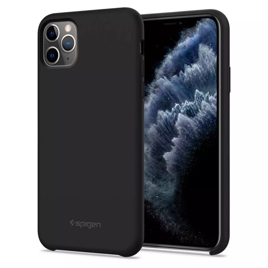 Чехол для моб. телефона Spigen iPhone 11 Pro Max Silicone Fit, Black (075CS27128) - 1 Чехол для моб. телефона Spigen iPhone 11 Pro Max Silicone Fit, Black (075CS27128) - 1