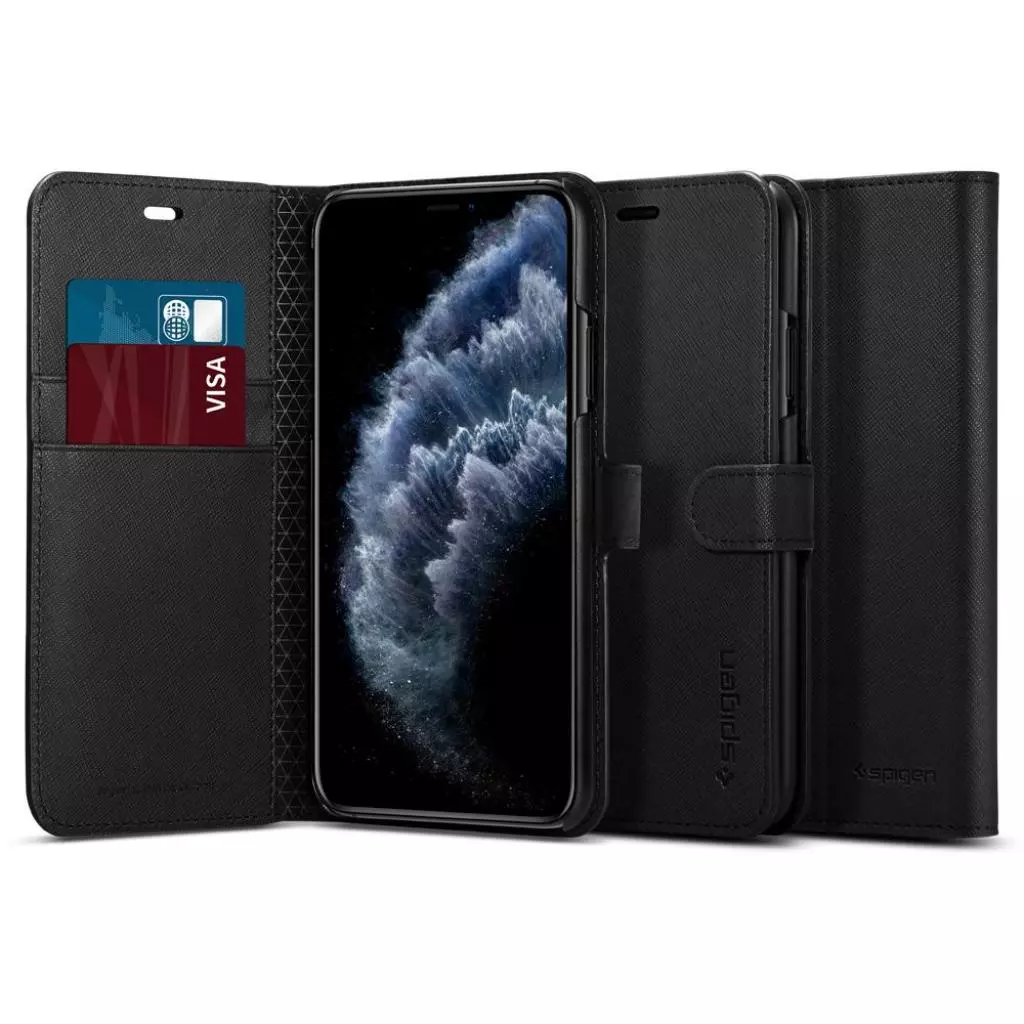 Чехол для моб. телефона Spigen iPhone 11 Pro Wallet S, Saffiano Black (077CS27247) - 8 Чехол для моб. телефона Spigen iPhone 11 Pro Wallet S, Saffiano Black (077CS27247) - 8