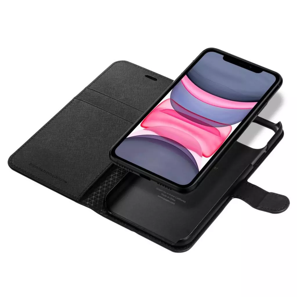 Чехол для моб. телефона Spigen iPhone 11 Wallet S, Saffiano Black (076CS27197) - 5 Чехол для моб. телефона Spigen iPhone 11 Wallet S, Saffiano Black (076CS27197) - 5