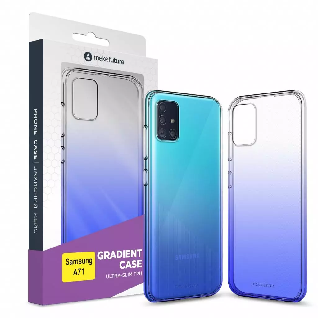 Чехол для моб. телефона MakeFuture Samsung A71 Air Gradient (TPU) Blue (MCG-SA71BL)