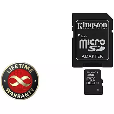 Карта памяти Kingston 4Gb microSDHC class 4 (SDC4/4GB)