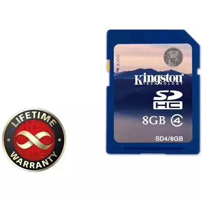 Карта памяти Kingston 8Gb SDHC class 4 (SD4/8GB)