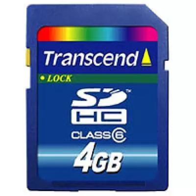 Карта памяти Transcend 4Gb SDHC class 6 (TS4GSDHC6)