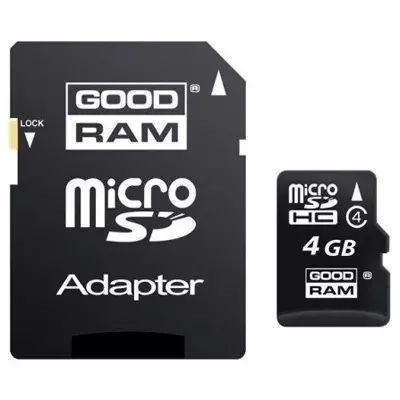 Карта памяти Goodram 4Gb microSDHC class 4 (SDU4GHCAGRR10 / SDU4GHCAGRR9)