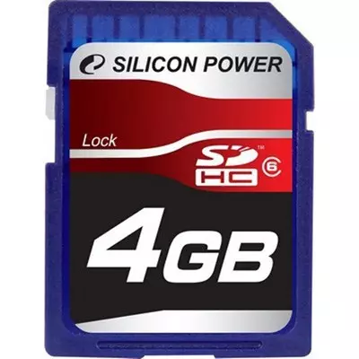 Карта памяти Silicon Power 4Gb SDHC class 6 (SP004GBSDH006V10)