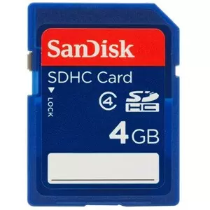 Карта памяти SanDisk 4Gb SDHC class 4 (SDSDB-004G-B35)