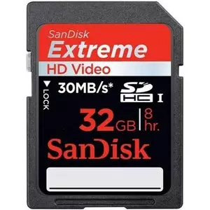 Карта памяти SanDisk 32Gb SDHC HD Video eXtreme (SDSDX-032G-X46)