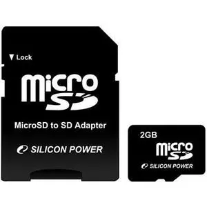 Карта памяти Silicon Power 2Gb microSD (SP002GBSDT000V10-SP)