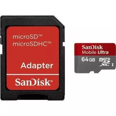 Карта памяти SanDisk 64Gb microSDXC Ultra UHS-I (SDSDQUA-064G-U46A)