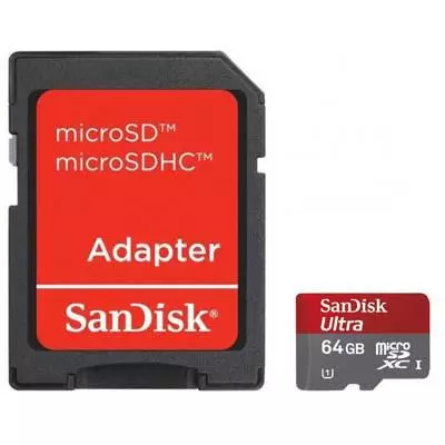 Карта памяти SanDisk 64Gb microSDXC Ultra UHS-I (SDSDQU-064G-U46A)