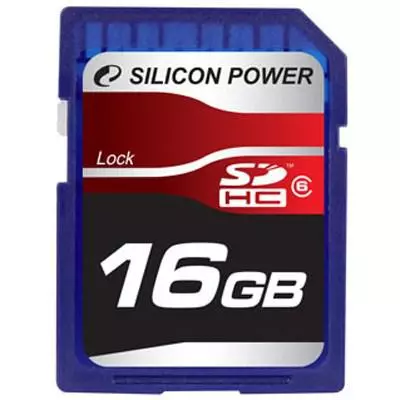 Карта памяти Silicon Power 16Gb SDHC class 6 (SP016GBSDH006V10)