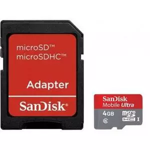 Карта памяти SanDisk 4Gb microSDHC Ultra class 6 (SDSDQY-004G-U46A)
