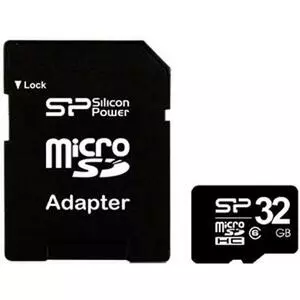 Карта памяти Silicon Power 32Gb microSDHC class 6 (SP032GBSTH006V10-SP)