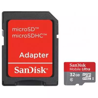Карта памяти SanDisk 32Gb microSDHC Ultra class 6 (SDSDQY-032G-U46A)