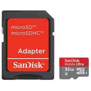 Карта памяти SanDisk 32Gb microSDHC Ultra class 6 (SDSDQY-032G-U46A)