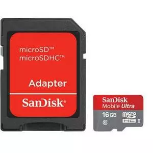 Карта памяти SanDisk 16Gb microSDHC Ultra class 6 (SDSDQY-016G-U46A)