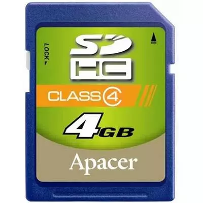 Карта памяти Apacer 4Gb SDHC class 4 (AP4GSDHC4-R)