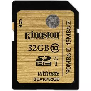 Карта памяти Kingston 32Gb Ultimate SDHC class 10 UHS-I (SDA10/32GB)