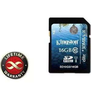 Карта памяти Kingston 16Gb SDHC class 10 UHS-I Elite Generation 3 (SD10G3/16GB)