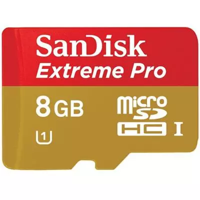 Карта памяти SanDisk 8Gb microSDHC eXtreme Pro UHS-I (SDSDQXP-008G-X46)