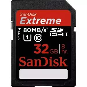 Карта памяти SanDisk 32Gb SDHC HD Video eXtreme UHS-I Class 10 (SDSDXS-032G-X46)