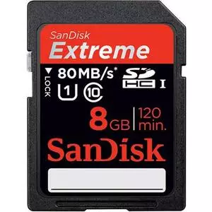 Карта памяти SanDisk 8Gb SDHC HD Video eXtreme UHS-I Class 10 (SDSDXS-008G-X46)