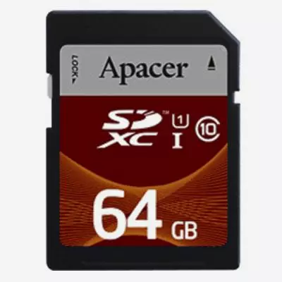 Карта памяти Apacer 64GB SDXC UHS-I 95/45 Class10 (AP64GSDXC10U2-R)