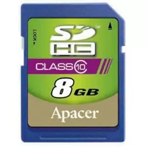 Карта памяти Apacer 8GB SDHC Class10 RP (AP8GSDHC10-R)