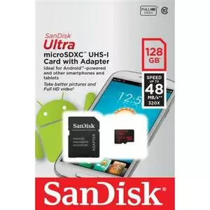 Карта памяти SanDisk Ultra 128GB microSDXC Class 10 UHS-I 48MB/s Android (SDSDQUAN-128G-G4A)
