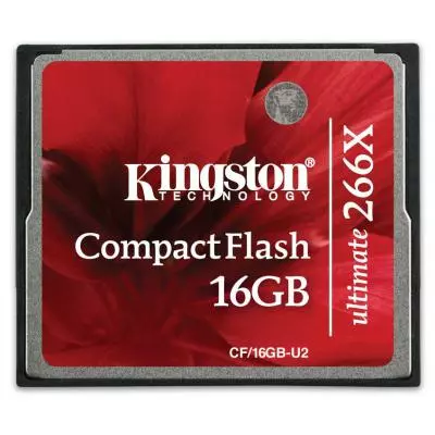 Карта памяти Kingston Compact Flash Card 16GB 266x (CF/16GB-U2)