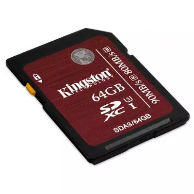 Карта памяти Kingston 64GB UHS-I Class3 (SDA3/64GB) - 1 Карта памяти Kingston 64GB UHS-I Class3 (SDA3/64GB) - 1