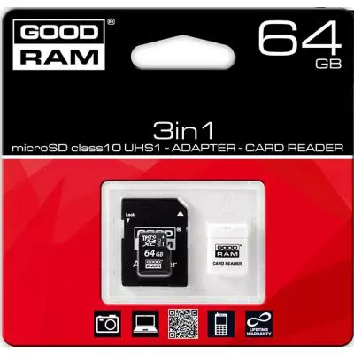 Карта памяти Goodram 64Gb microSDXC class 10 (USDR464GBC10R9) - 1