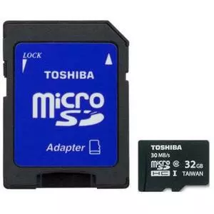 Карта памяти Toshiba 32Gb microSDHC class 10 (SD-C032UHS1(BL5A)
