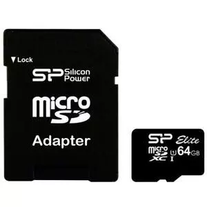 Карта памяти Silicon Power 64Gb microSDXC class 10 (SP064GBSTXBU1V10-SP)