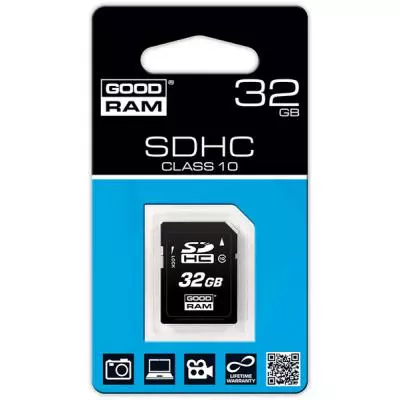 Карта памяти Goodram 32GB SDHC Class 10 (SDC32GHC10GRR10) - 1 Карта памяти Goodram 32GB SDHC Class 10 (SDC32GHC10GRR10) - 1
