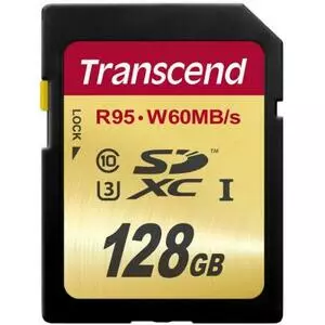 Карта памяти Transcend 128Gb SDXC class 10 UHS-I U3 (TS128GSDU3)