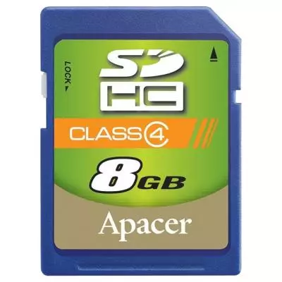 Карта памяти Apacer 8Gb SDHC class 4 (AP8GSDHC4-R)