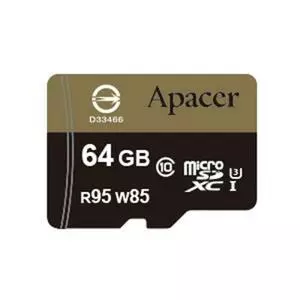 Карта памяти Apacer 64GB microSDXC UHS-I (95/85) U3 Class10 w/0 Adapter RP (AP64GMCSX10U4-R)