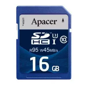 Карта памяти Apacer 16GB SDHC UHS-I U3 Class10 RP (AP16GSDHC10U3-R)