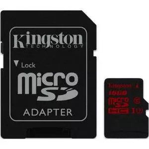 Карта памяти Kingston 16GB microSDHC Class 10 UHS-I U3 (SDCA3/16GB)