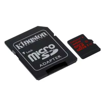 Карта памяти Kingston 32GB microSDHC Class 10 UHS-I U3 (SDCA3/32GB) - 1