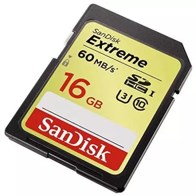 Карта памяти SanDisk 16GB SDHC Extreme Class 10 UHS-I U3 (SDSDXN-016G-G46) - 1 Карта памяти SanDisk 16GB SDHC Extreme Class 10 UHS-I U3 (SDSDXN-016G-G46) - 1