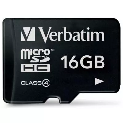 Карта памяти Verbatim 16GB microSDHC class 4 (44007)