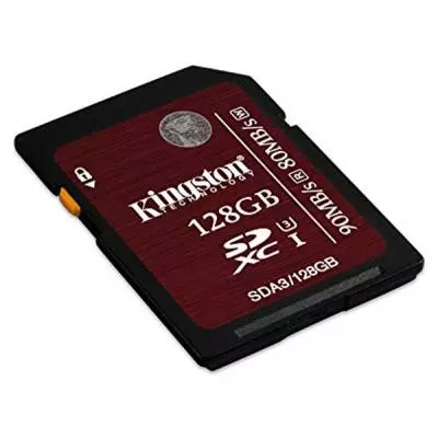 Карта памяти Kingston 128GB SDXC Class 10 UHS-I U3 (SDA3/128GB) - 1 Карта памяти Kingston 128GB SDXC Class 10 UHS-I U3 (SDA3/128GB) - 1