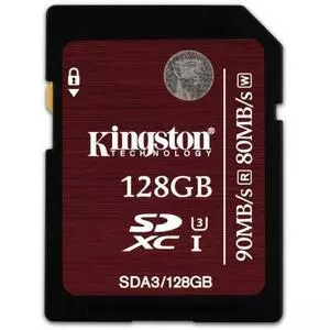 Карта памяти Kingston 128GB SDXC Class 10 UHS-I U3 (SDA3/128GB)