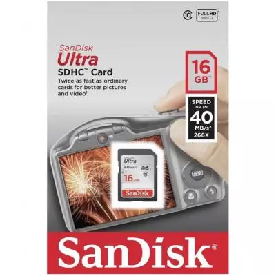 Карта памяти SanDisk 16Gb SDHC Class10 Ultra (SDSDUN-016G-G46) - 2