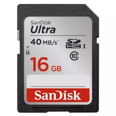 Карта памяти SanDisk 16Gb SDHC Class10 Ultra (SDSDUN-016G-G46)